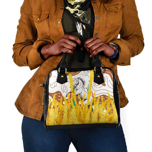 Burkina Faso Rising Horse Shoulder Handbag Golden Harvest and National Pride - African Pride