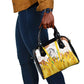 Burkina Faso Rising Horse Shoulder Handbag Golden Harvest and National Pride - African Pride