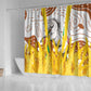 Burkina Faso Rising Horse Shower Curtain Golden Harvest and National Pride - African Pride