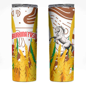 Burkina Faso Rising Horse Skinny Tumbler Golden Harvest and National Pride - African Pride