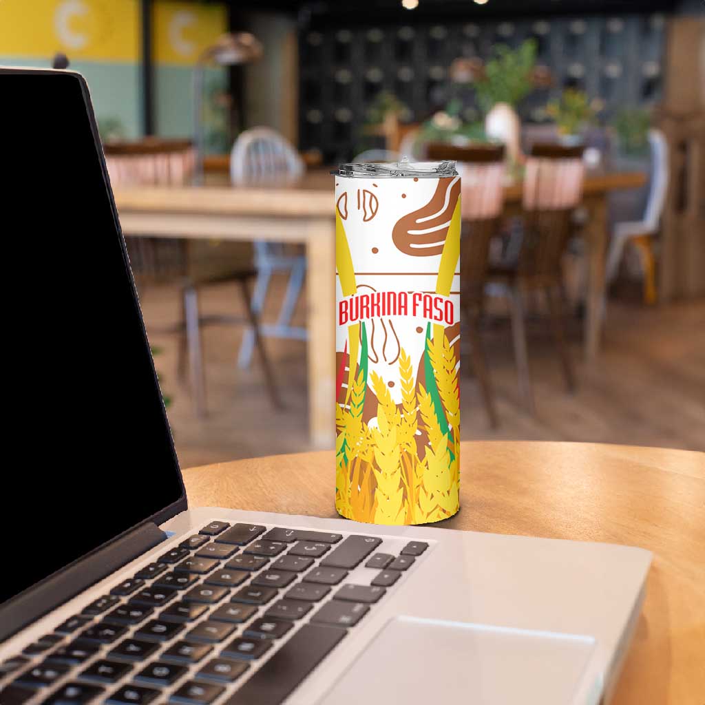 Burkina Faso Rising Horse Skinny Tumbler Golden Harvest and National Pride - African Pride