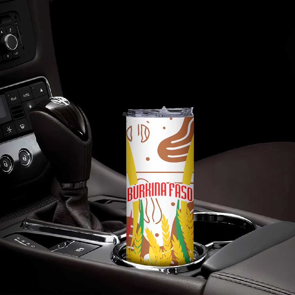 Burkina Faso Rising Horse Skinny Tumbler Golden Harvest and National Pride - African Pride