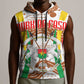 Burkina Faso Rising Horse Sleeveless Zip Hoodie Golden Harvest and National Pride - African Pride