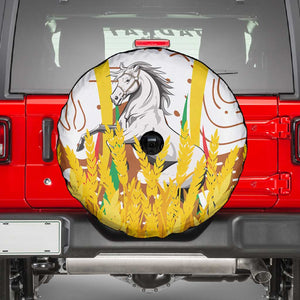 Burkina Faso Rising Horse Spare Tire Cover Golden Harvest and National Pride - African Pride