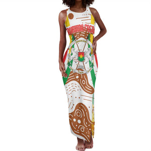 Burkina Faso Rising Horse Tank Maxi Dress Golden Harvest and National Pride - African Pride