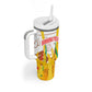 Burkina Faso Rising Horse Tumbler With Handle Golden Harvest and National Pride - African Pride