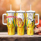 Burkina Faso Rising Horse Tumbler With Handle Golden Harvest and National Pride - African Pride