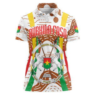 Burkina Faso Rising Horse Women Polo Shirt Golden Harvest and National Pride - African Pride