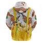 Burkina Faso Rising Horse Zip Hoodie Golden Harvest and National Pride - African Pride