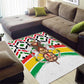 Burkina Faso Area Rug Red Green Black Geometric - African Pride