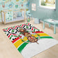 Burkina Faso Area Rug Red Green Black Geometric - African Pride