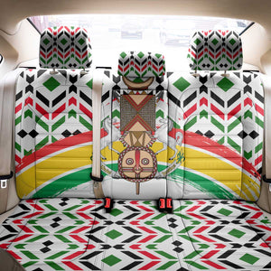 Burkina Faso Back Car Seat Cover Red Green Black Geometric - African Pride