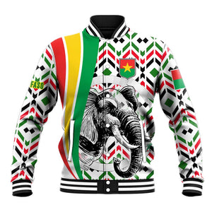 Burkina Faso Baseball Jacket Red Green Black Geometric - African Pride