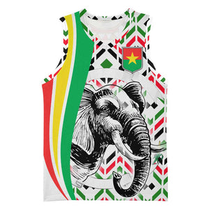 Burkina Faso Basketball Jersey Red Green Black Geometric - African Pride