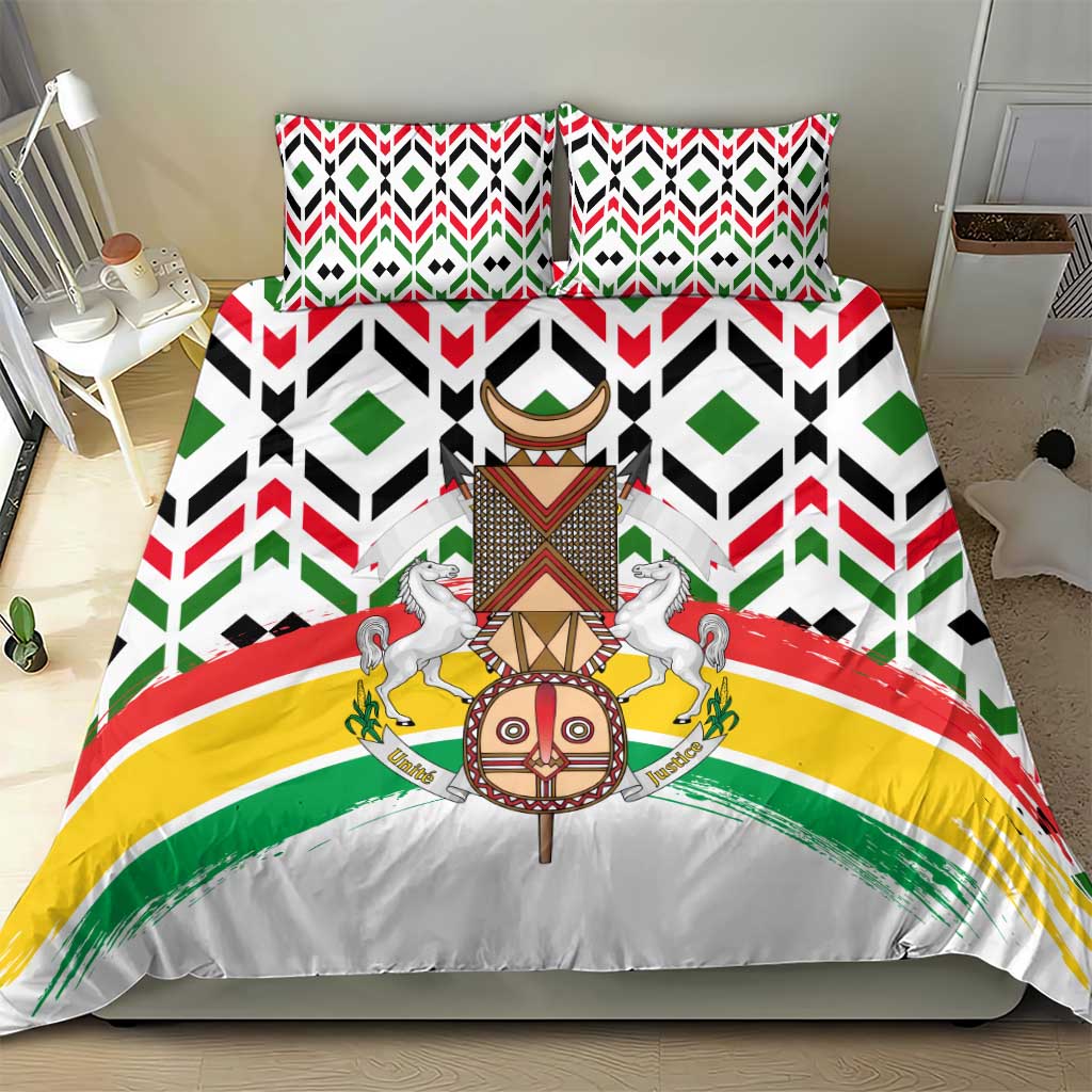 Burkina Faso Bedding Set Red Green Black Geometric - African Pride