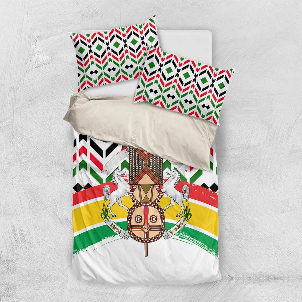 Burkina Faso Bedding Set Red Green Black Geometric - African Pride