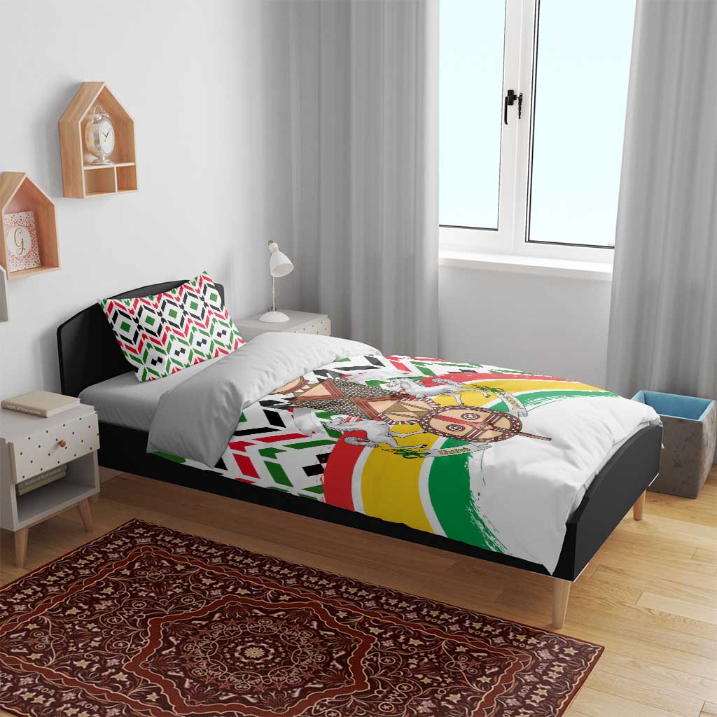 Burkina Faso Bedding Set Red Green Black Geometric - African Pride