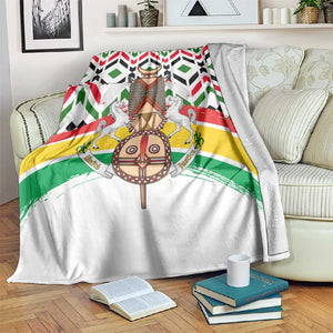 Burkina Faso Blanket Red Green Black Geometric - African Pride