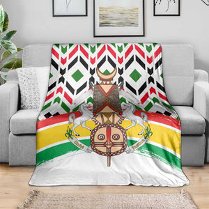 Burkina Faso Blanket Red Green Black Geometric - African Pride