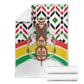 Burkina Faso Blanket Red Green Black Geometric - African Pride