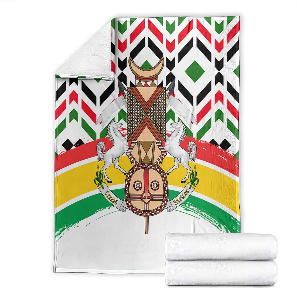 Burkina Faso Blanket Red Green Black Geometric - African Pride