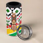 Burkina Faso 4 in 1 Can Cooler Tumbler Red Green Black Geometric - African Pride
