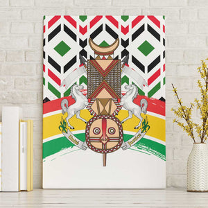 Burkina Faso Canvas Wall Art Red Green Black Geometric - African Pride