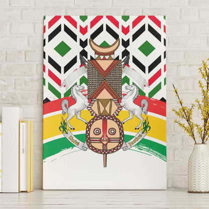 Burkina Faso Canvas Wall Art Red Green Black Geometric - African Pride