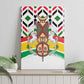 Burkina Faso Canvas Wall Art Red Green Black Geometric - African Pride