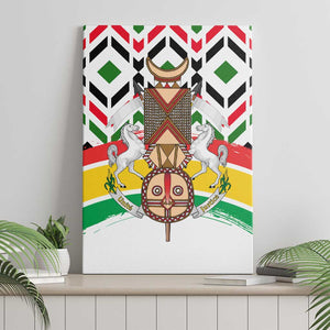 Burkina Faso Canvas Wall Art Red Green Black Geometric - African Pride