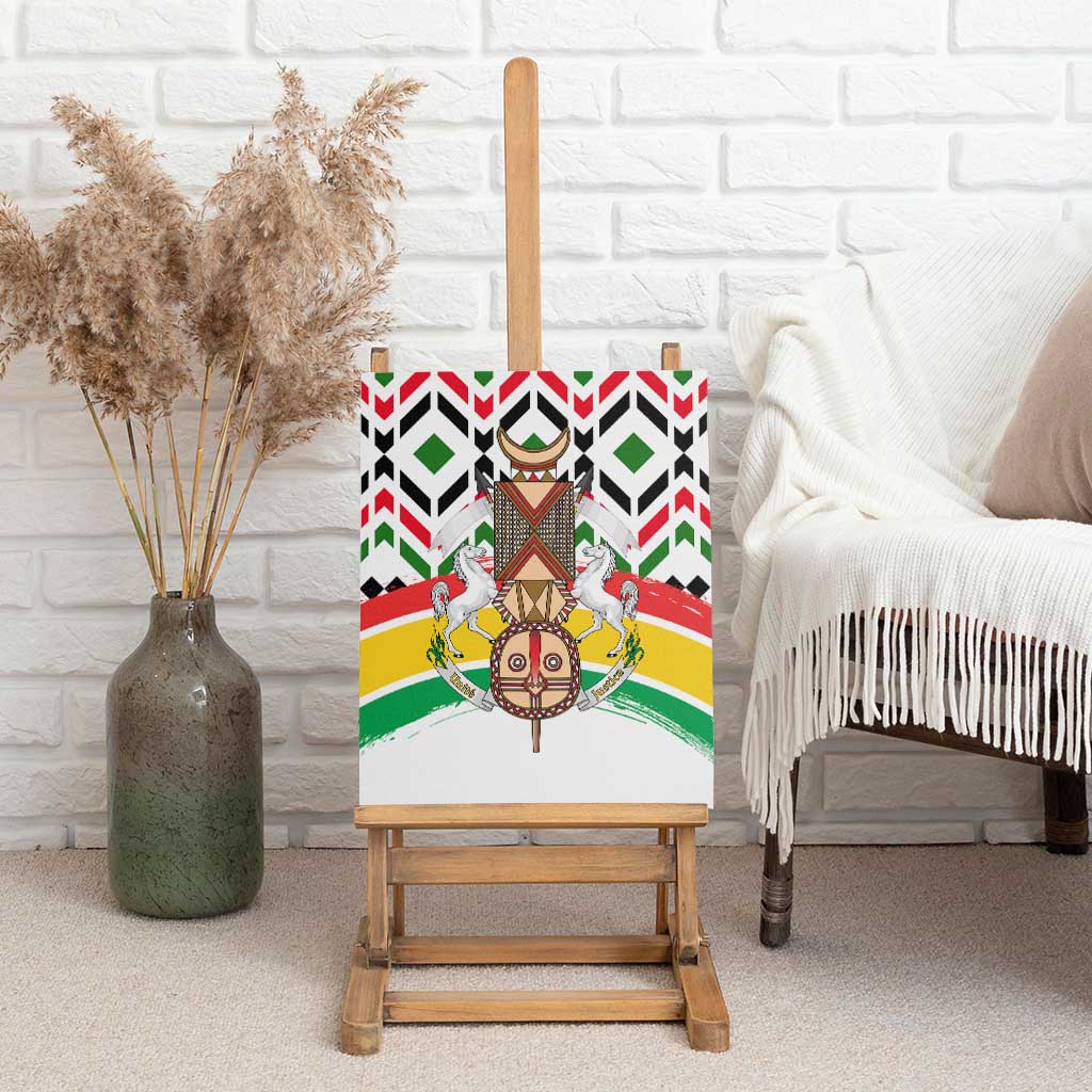 Burkina Faso Canvas Wall Art Red Green Black Geometric - African Pride