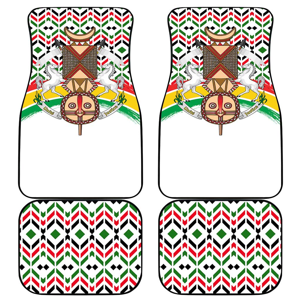 Burkina Faso Car Mats Red Green Black Geometric - African Pride