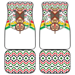 Burkina Faso Car Mats Red Green Black Geometric - African Pride
