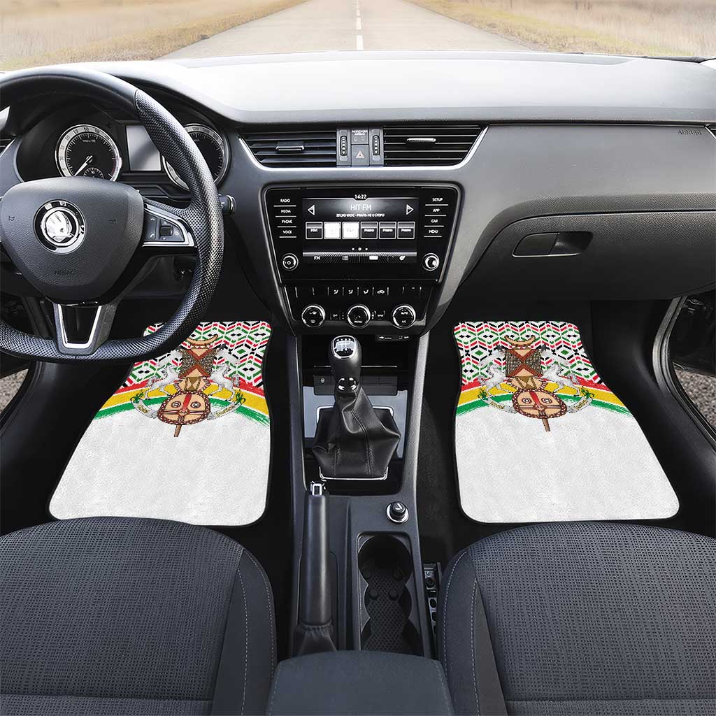 Burkina Faso Car Mats Red Green Black Geometric - African Pride