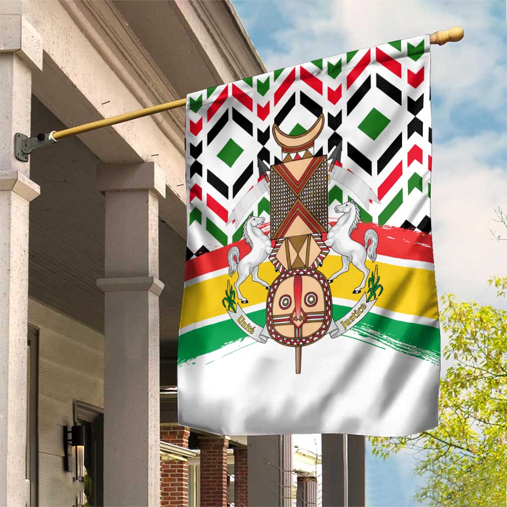 Burkina Faso Garden Flag Red Green Black Geometric - African Pride