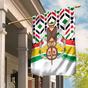 Burkina Faso Garden Flag Red Green Black Geometric - African Pride