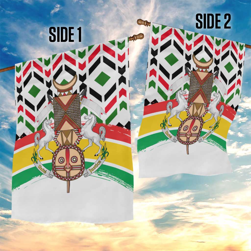 Burkina Faso Garden Flag Red Green Black Geometric - African Pride