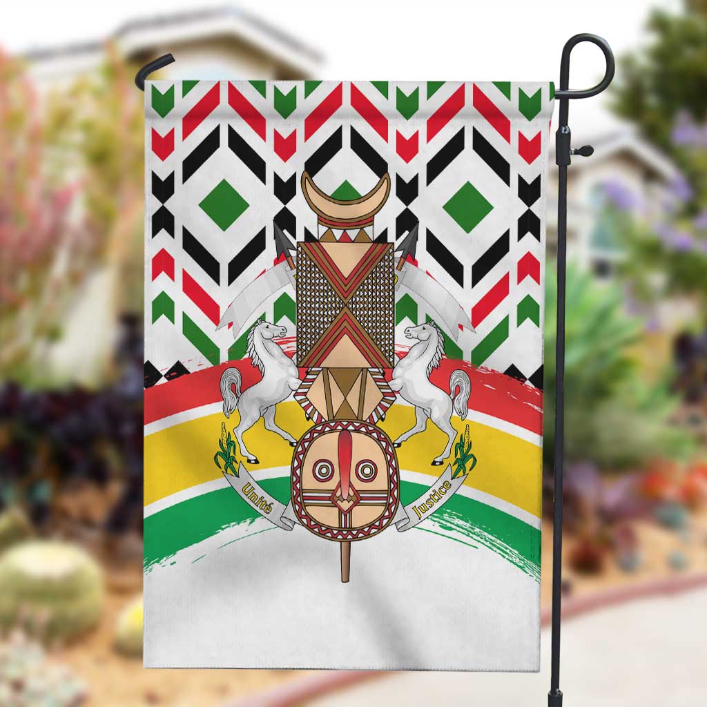Burkina Faso Garden Flag Red Green Black Geometric - African Pride