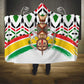 Burkina Faso Hooded Blanket Red Green Black Geometric - African Pride
