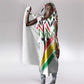 Burkina Faso Hooded Blanket Red Green Black Geometric - African Pride