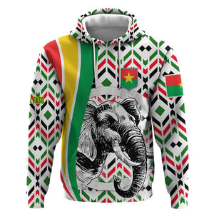 Burkina Faso Hoodie Red Green Black Geometric - African Pride