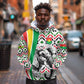 Burkina Faso Hoodie Red Green Black Geometric - African Pride