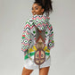 Burkina Faso Hoodie Dress Red Green Black Geometric - African Pride