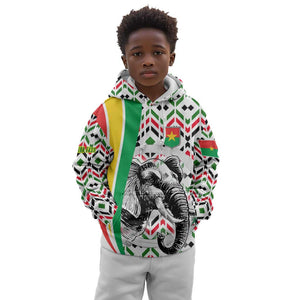 Burkina Faso Kid Hoodie Red Green Black Geometric - African Pride