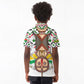 Burkina Faso Kid Polo Shirt Red Green Black Geometric - African Pride