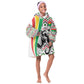 Burkina Faso Kid Wearable Blanket Hoodie Red Green Black Geometric - African Pride