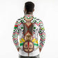 Burkina Faso Long Sleeve Polo Shirt Red Green Black Geometric - African Pride
