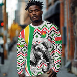 Burkina Faso Long Sleeve Shirt Red Green Black Geometric - African Pride