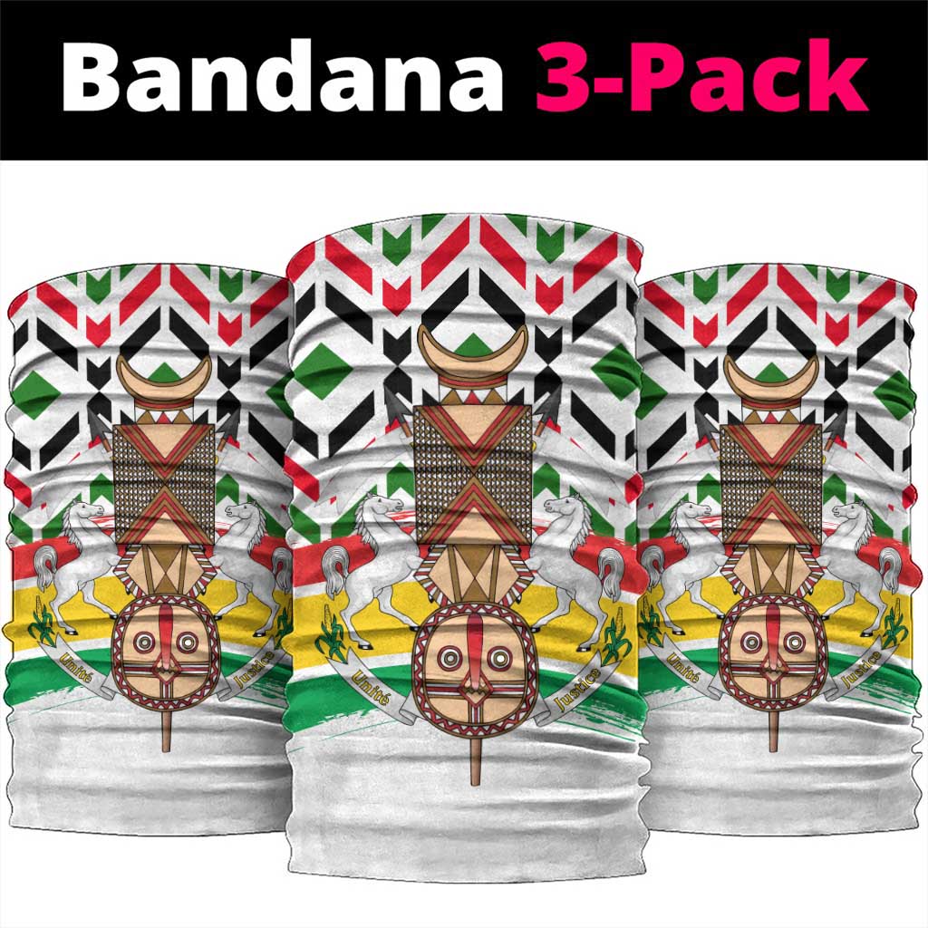 Burkina Faso Neck Gaiter Red Green Black Geometric - African Pride