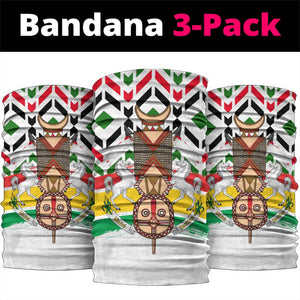 Burkina Faso Neck Gaiter Red Green Black Geometric - African Pride